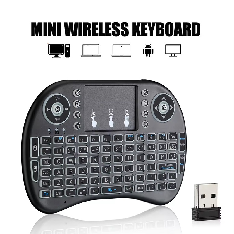Wireless Keyboard Mini - Мини-беспроводная клавиатура 2.4G без подсветки, сенсорная